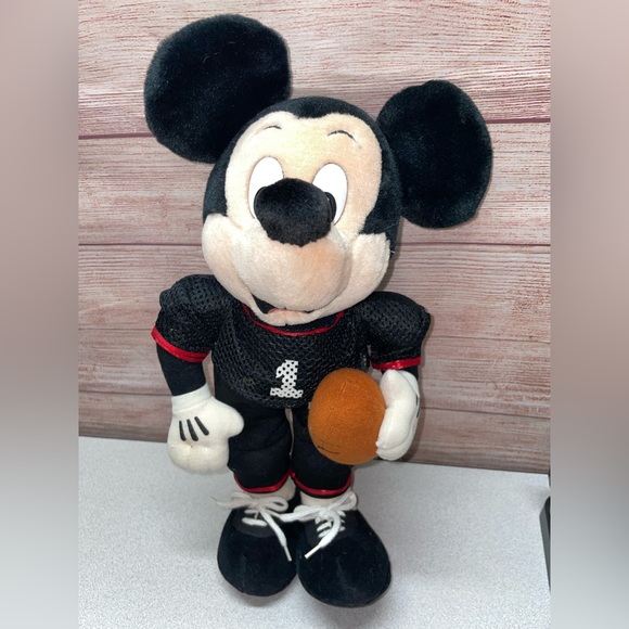 Walt Disney world Mickey Mouse Football Player Uniform Plush Toy stuff animal - Picture 5 of 11